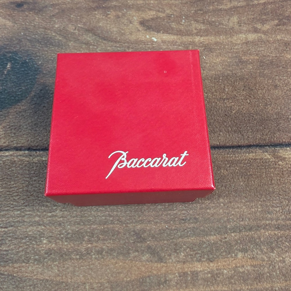 Baccarat Jewelry Gift Box OS Red Excellent Square Logo Presentation Pouch